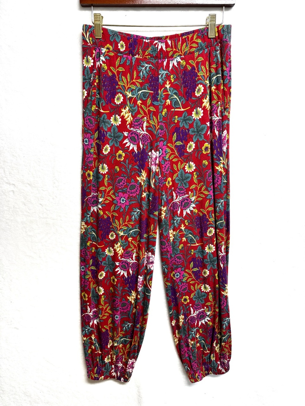 Loved By Anthropologie Small Floreat BOHO Soft Pajama Lounge Jogger Pants Women